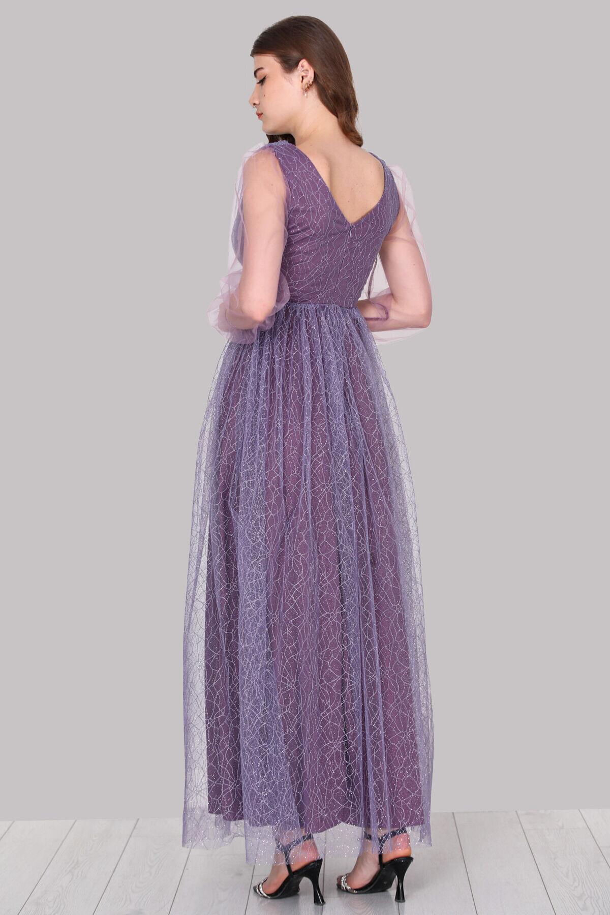 Langes Abendkleid In Flieder