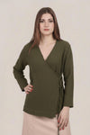 Khaki Muslin Wrap Tunic
