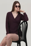 Plum Muslin Wrap Kimono Tunic