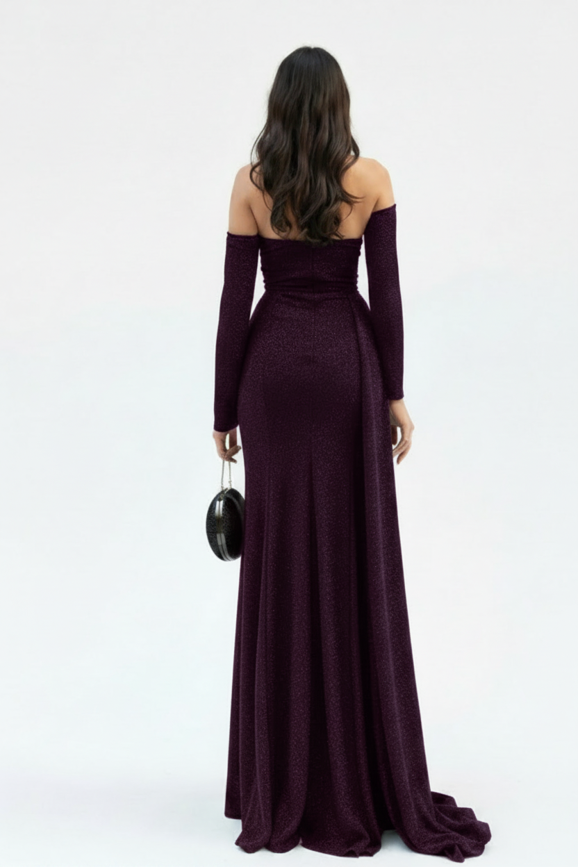 Purple Stone - Embellished Mermaid Gown