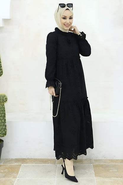 Lange jurk Abaya hijabjurk dames - NELB0007D4655SYH