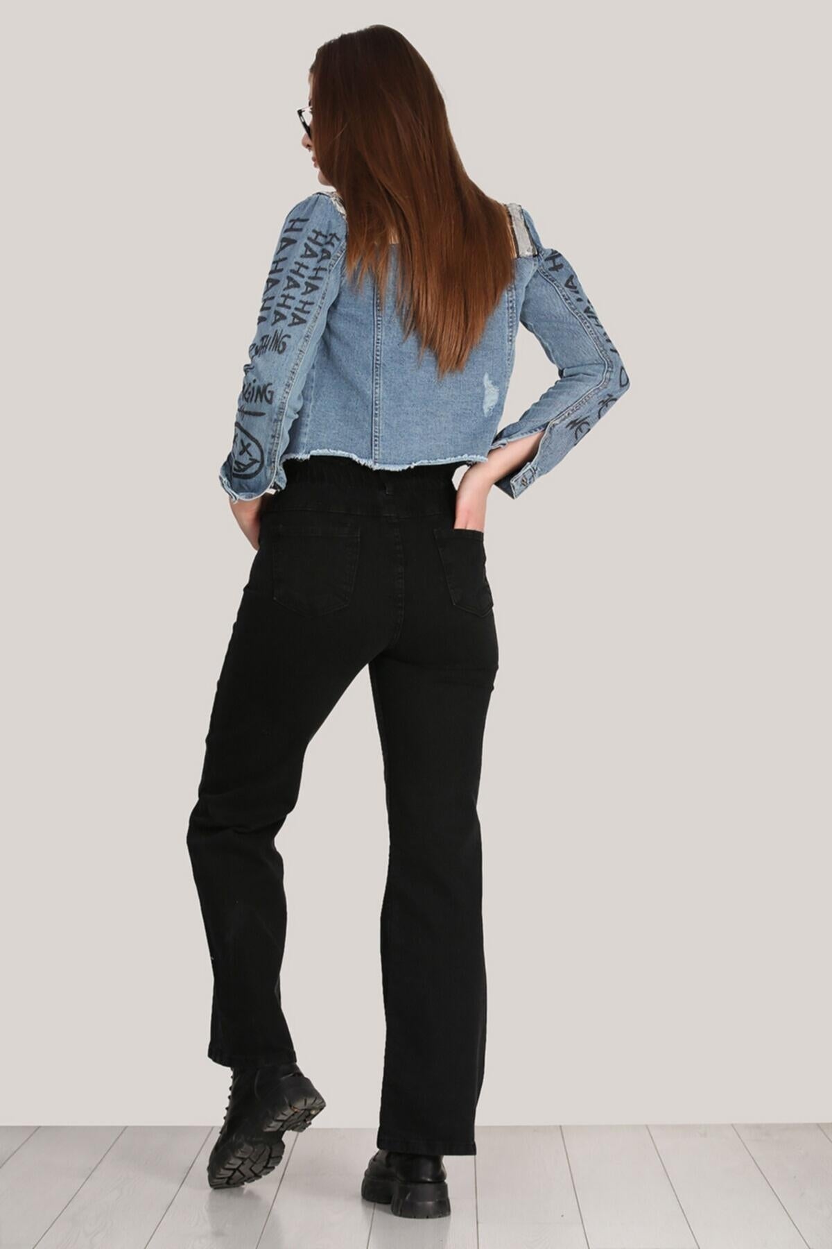 Zwarte Jeans Met Wijde Pijpen