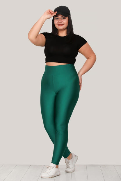 Leggings In Großen Größen, Smaragdgrün