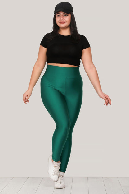 Leggings In Großen Größen, Smaragdgrün