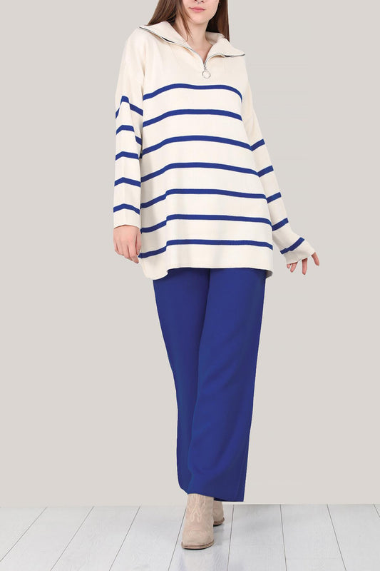 Knitted two-piece suit in beige one size - NTKM0007K3376LCV