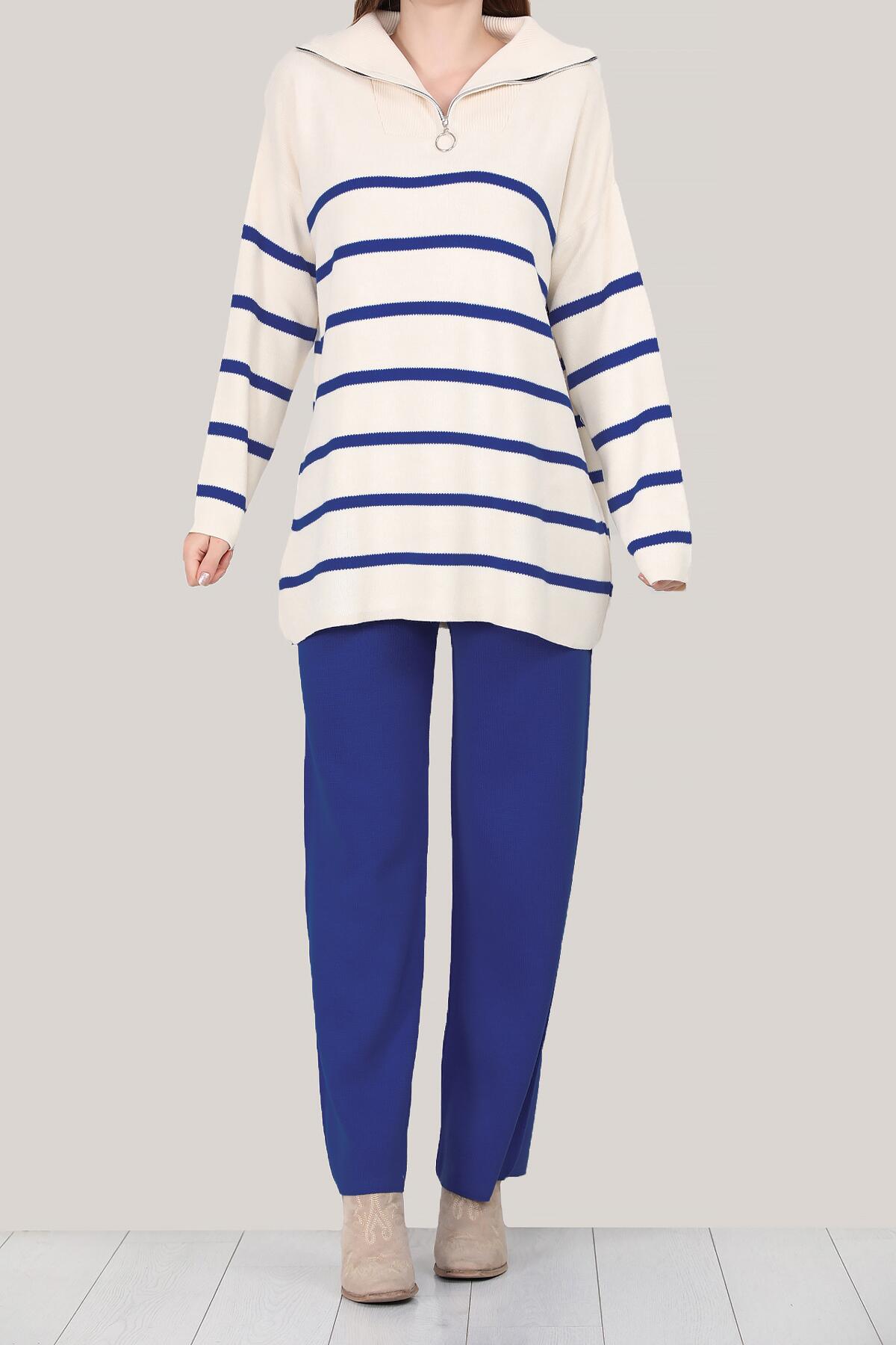 Knitted two-piece suit in beige one size - NTKM0007K3376LCV