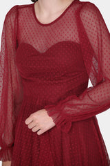 Robe Midi De Soirée Bordeaux