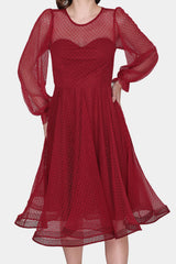 Robe Midi De Soirée Bordeaux