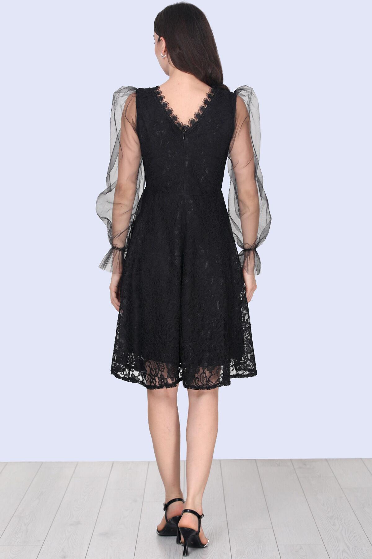 Schwarzes Spitzen - Abendkleid