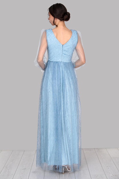 Langes Abendkleid In Blau