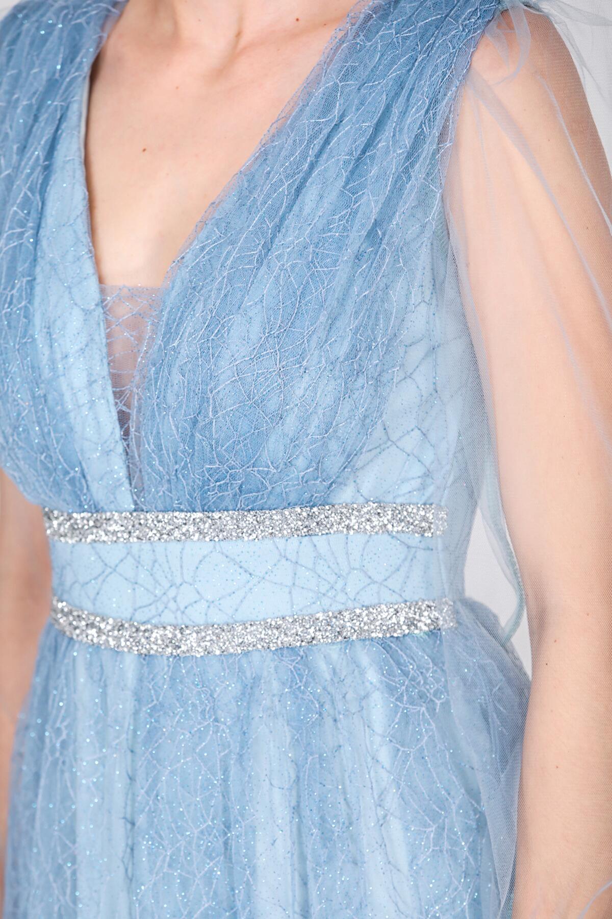 Langes Abendkleid In Blau