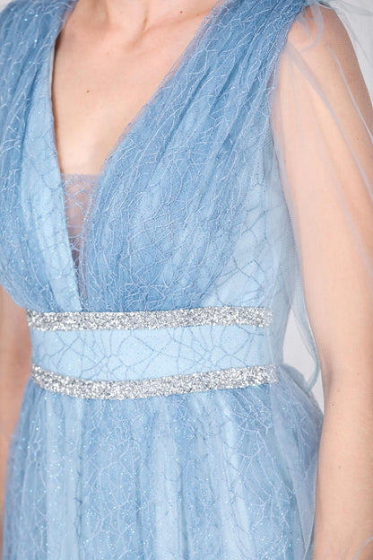 Langes Abendkleid In Blau