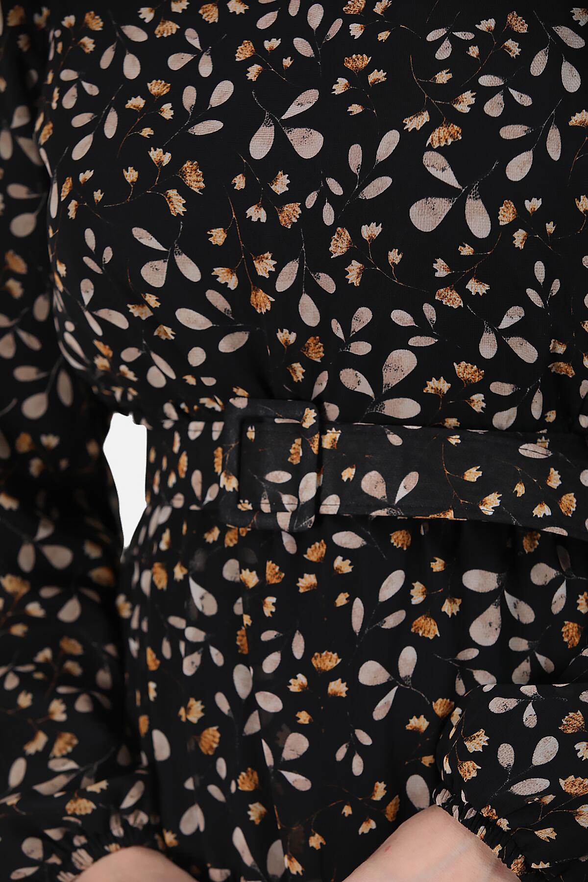 Multicolor Lange Chiffonjurk