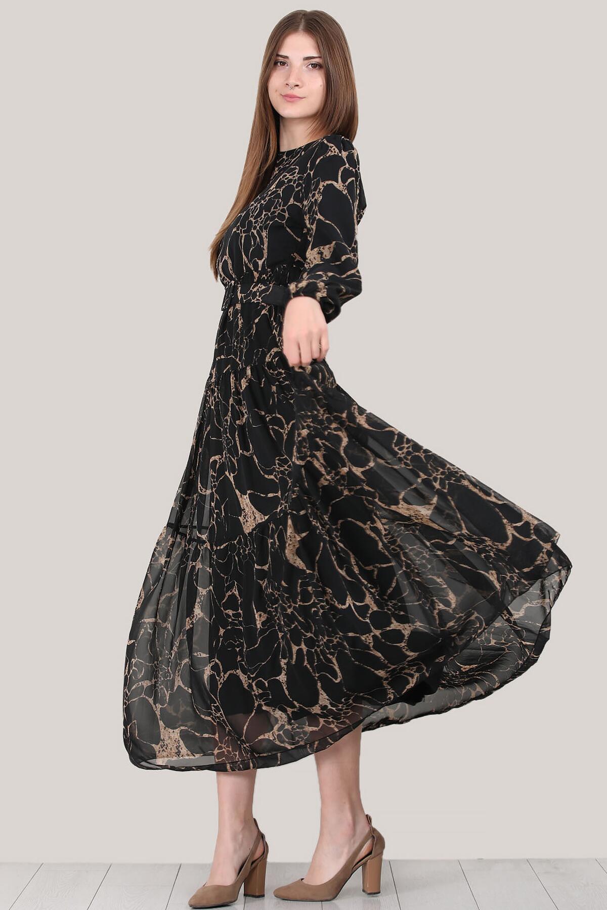 Multicolor Chiffon Maxi Dress