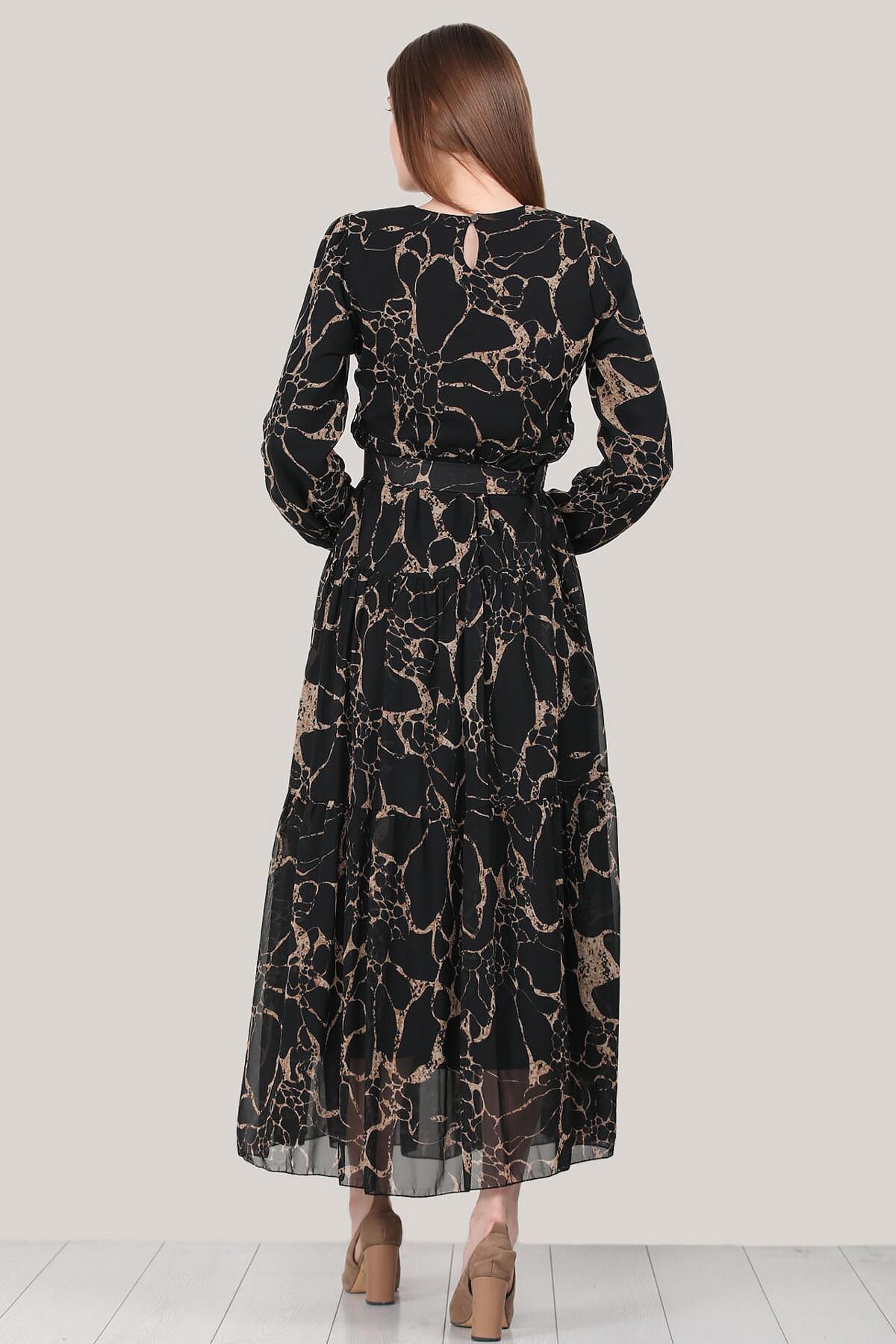 Multicolor Chiffon Maxi Dress