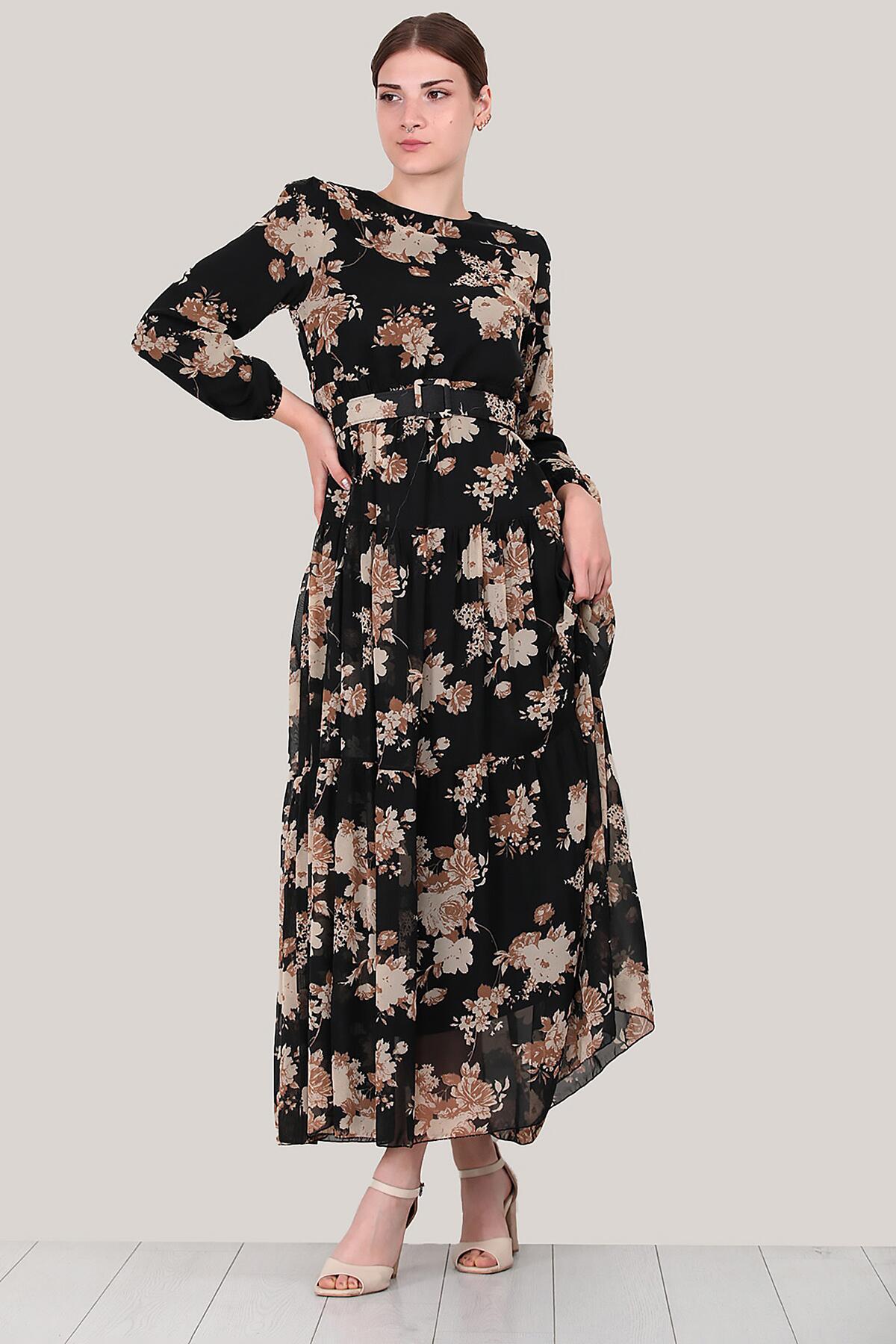 Multicolor Chiffon Maxi - Jurk