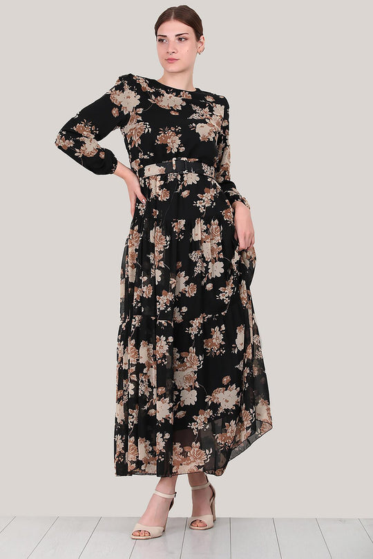 Multicolor Chiffon Maxi - Jurk
