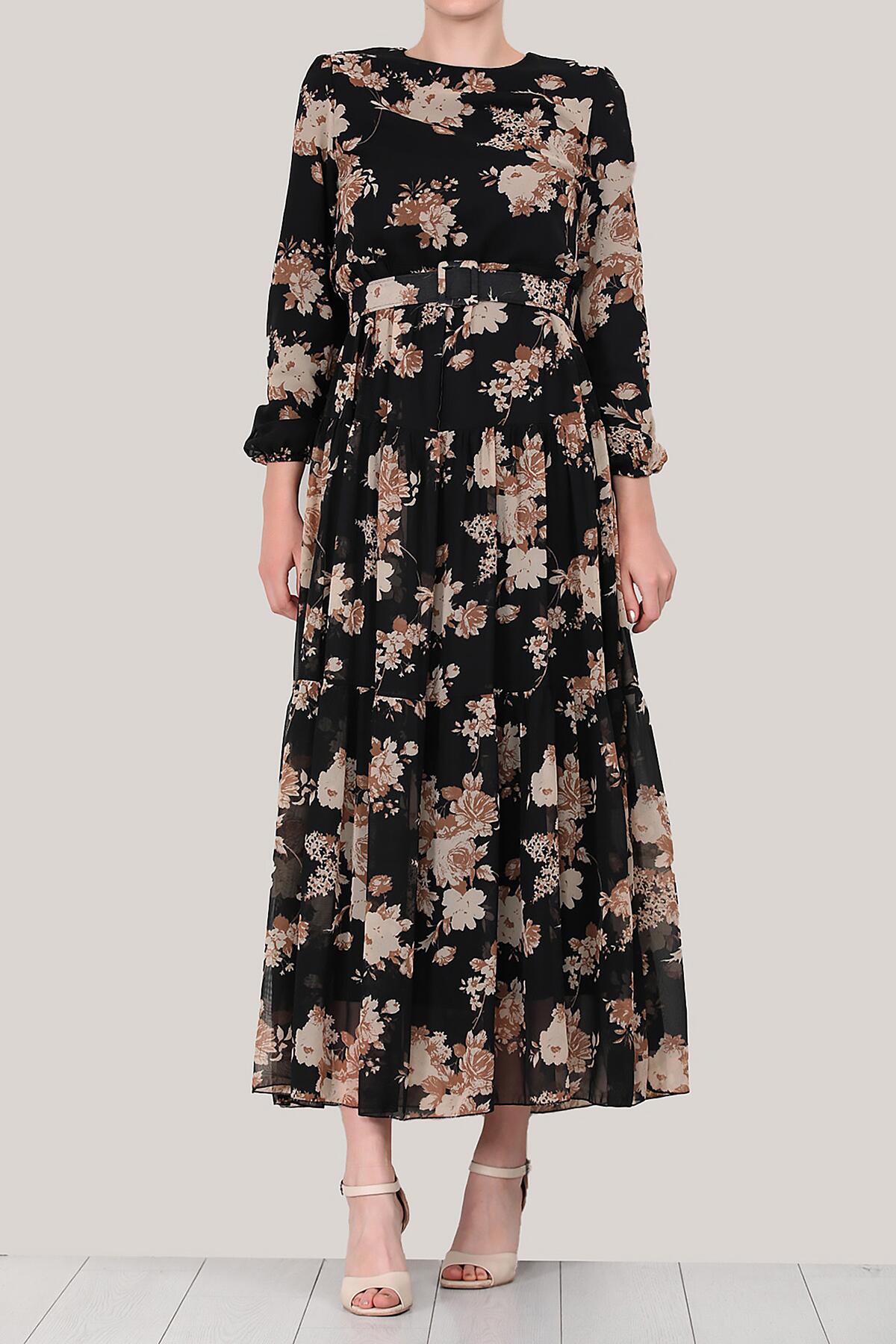 Multicolor Chiffon Maxi - Jurk