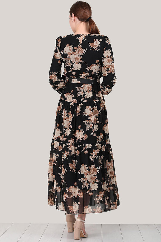 Multicolor Chiffon Maxi - Jurk