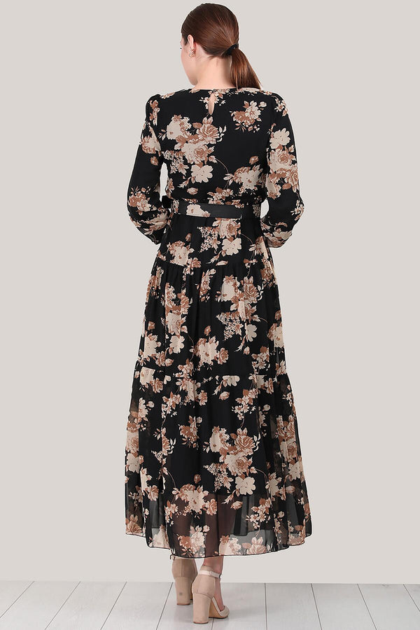 Multicolor Chiffon Maxi - Jurk