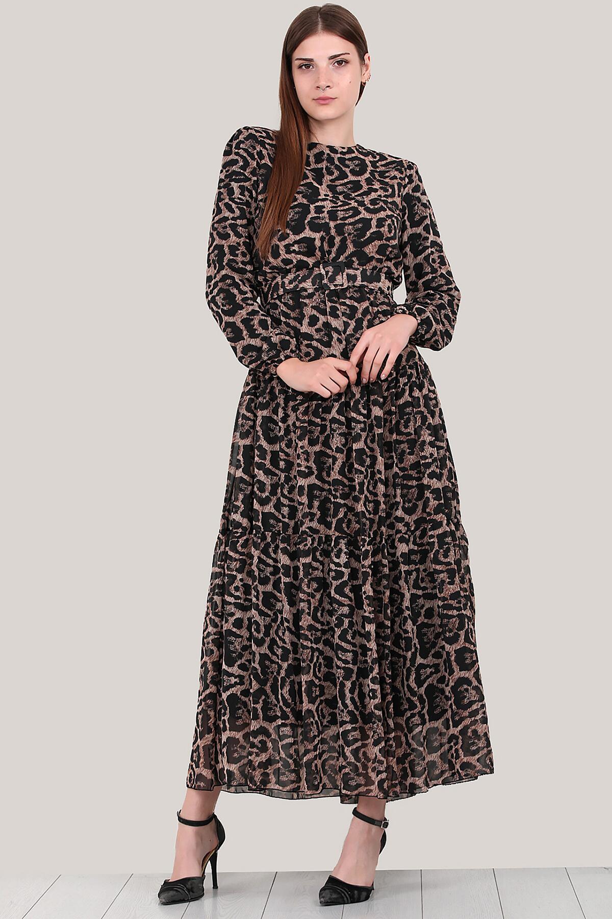 Multicolor Chiffon Maxi Dress