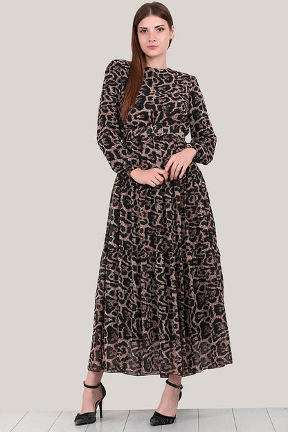 Multicolor Chiffon Maxi Dress