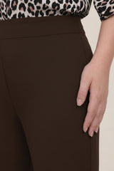 Pantalon Palazzo Grande Taille — Brun