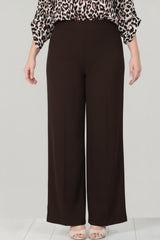 Pantalon Palazzo Grande Taille — Brun