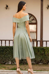 Robe Midi De Soirée Vert Clair