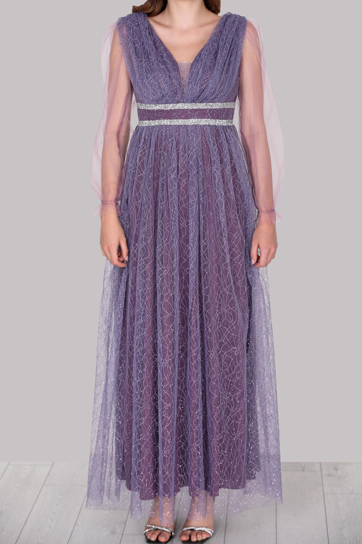 Langes Abendkleid In Flieder