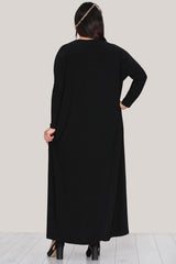 Robe Longue Grande Taille – Noir