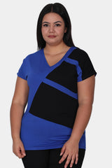 Blouse Grande Taille En Bleu Roi