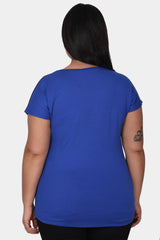 Blouse Grande Taille En Bleu Roi
