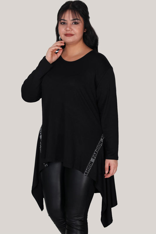 Tunika In Übergröße – Schwarz