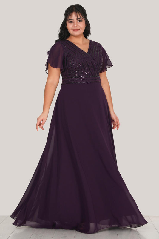 Avondjurk In Grote Maten – Paars
