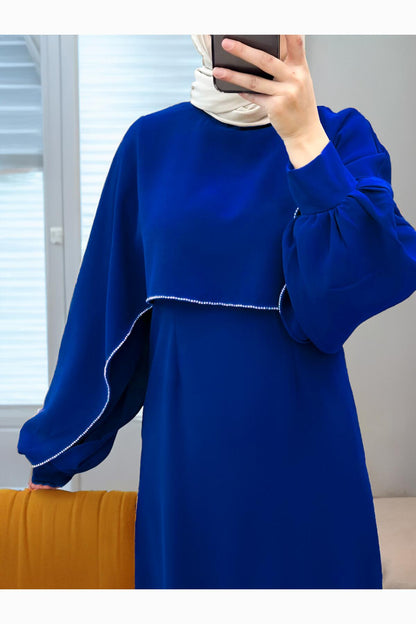 Kadın Uzun Krep Elbise  Saks