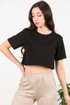 Zwart T - Shirt Met Korte Mouwen