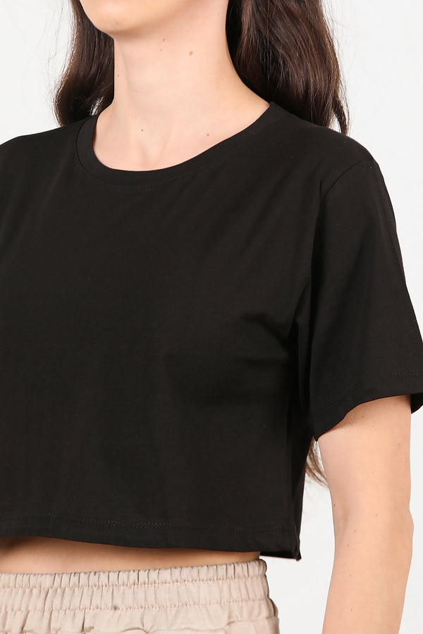 Zwart T - Shirt Met Korte Mouwen