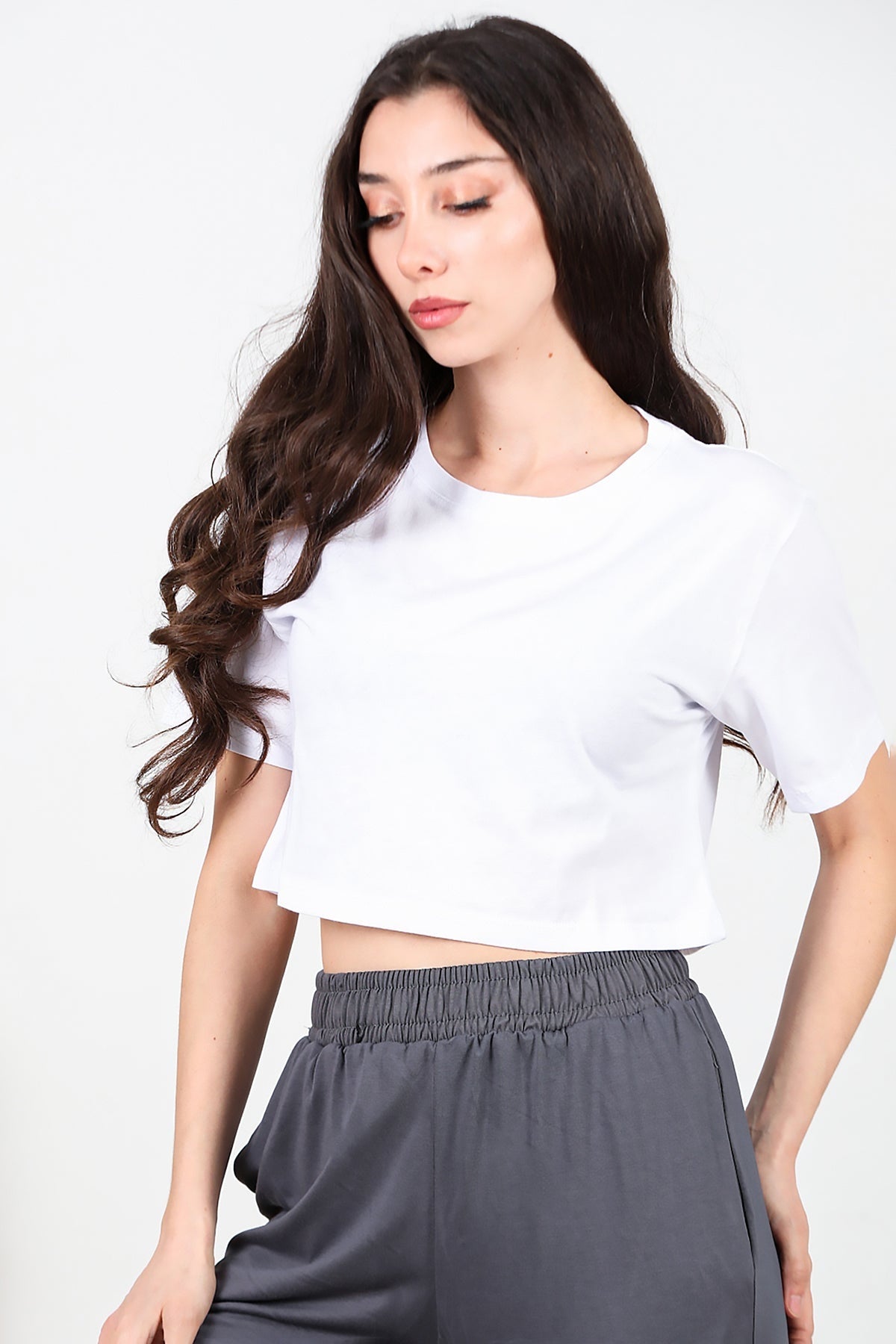 Dames Kort T - Shirt — Wit