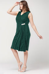 Robe Courte Pailletée Grande Taille — Émeraude