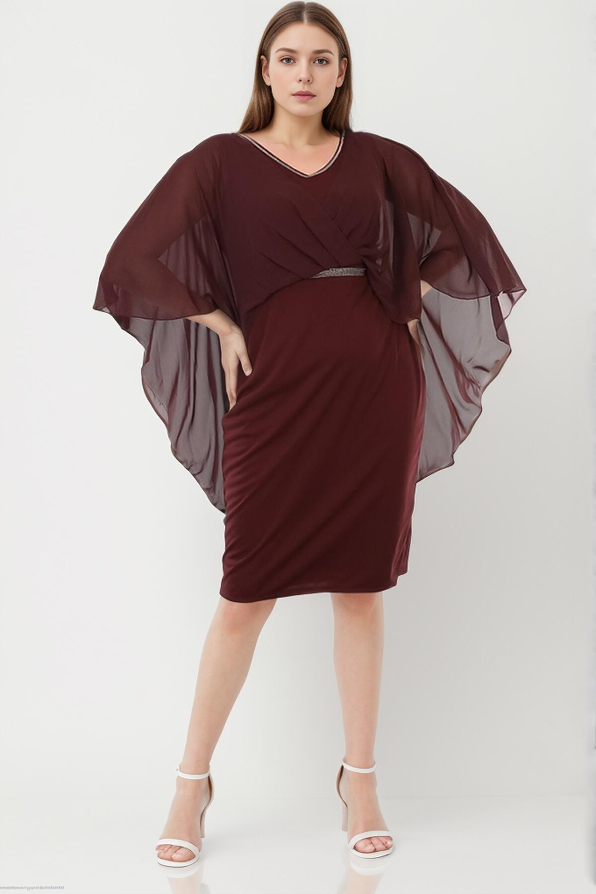 Dames midi-jurk bruiloft voor maat NELB0553D9725BRD