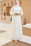 Ecru Guipure Maxi - Jurk