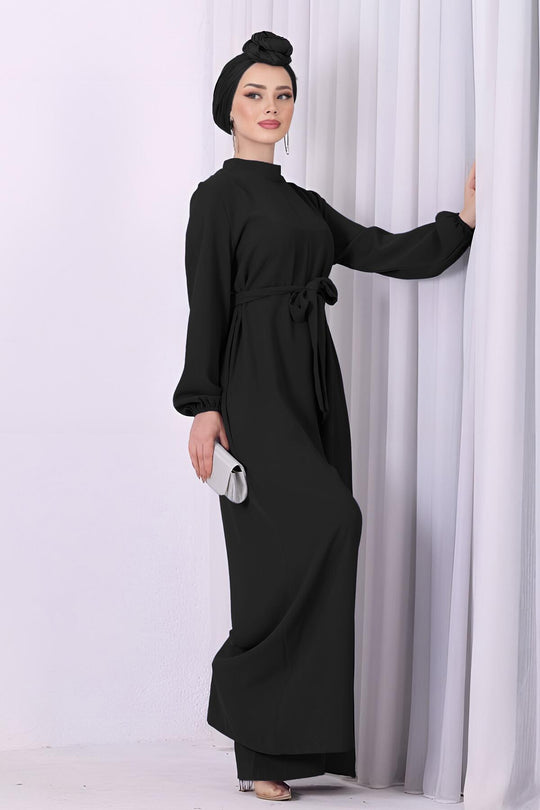 Mock - Neck Jumpsuit In Black