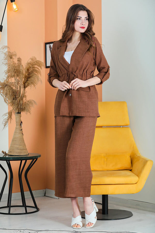 Flammé Tweedelige Set – Bruin