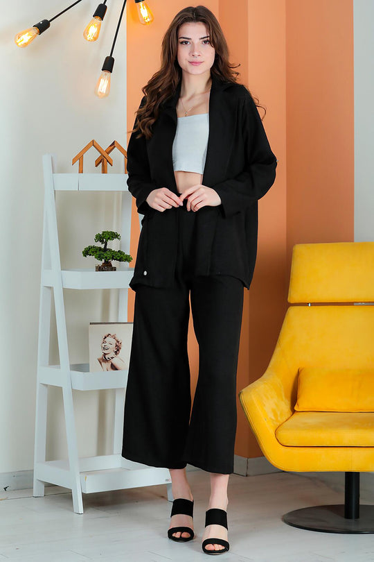 Flammé Tweedelige Set – Zwart