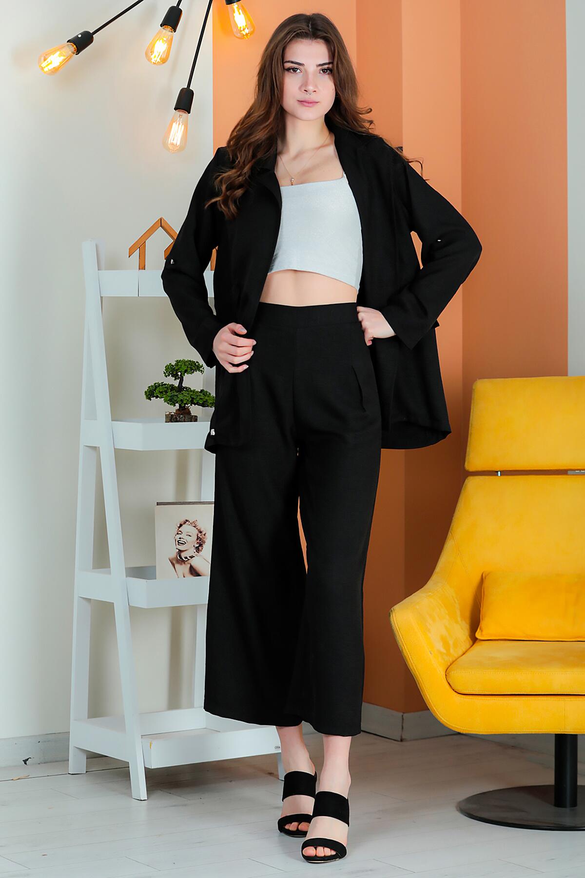 Flammé - Zweiteiler – Schwarz