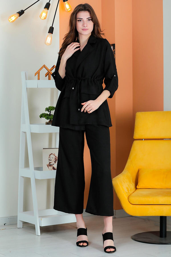 Flammé Tweedelige Set – Zwart