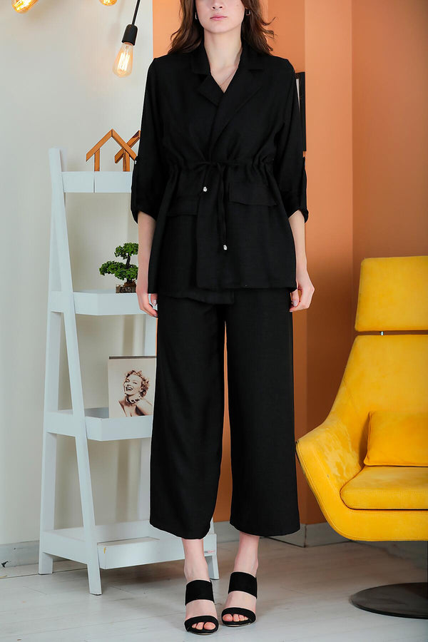Flammé Tweedelige Set – Zwart