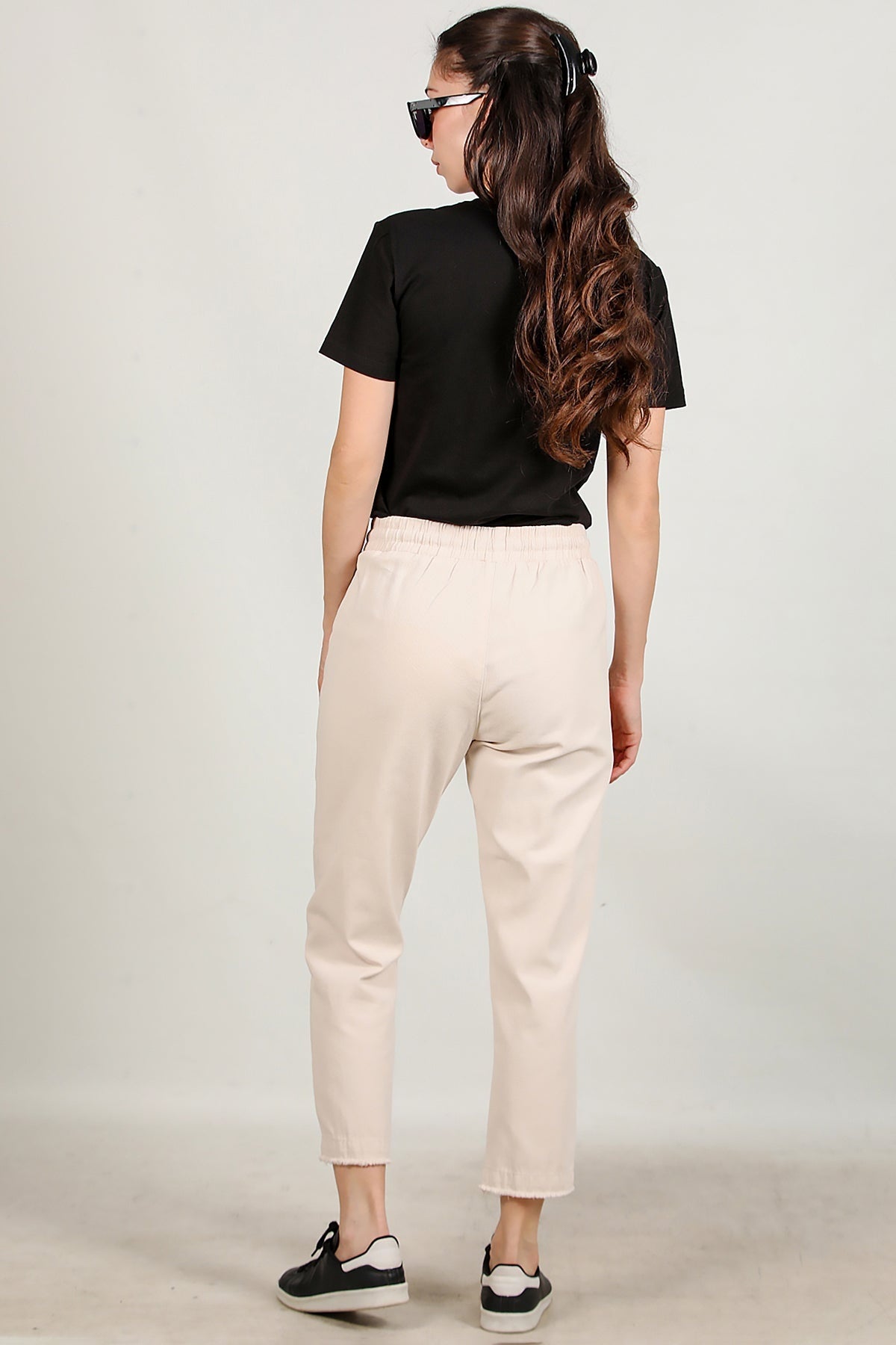 Broek Met Franjes Aan De Zoom — Steenkleurig