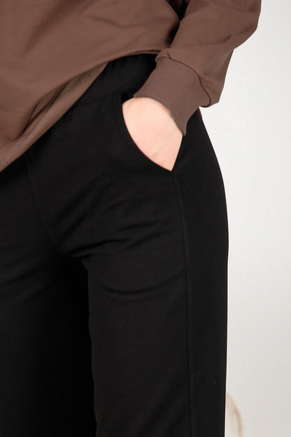 3-teiliges Damen-Trainingsanzug-Set in Ecru-Farbe